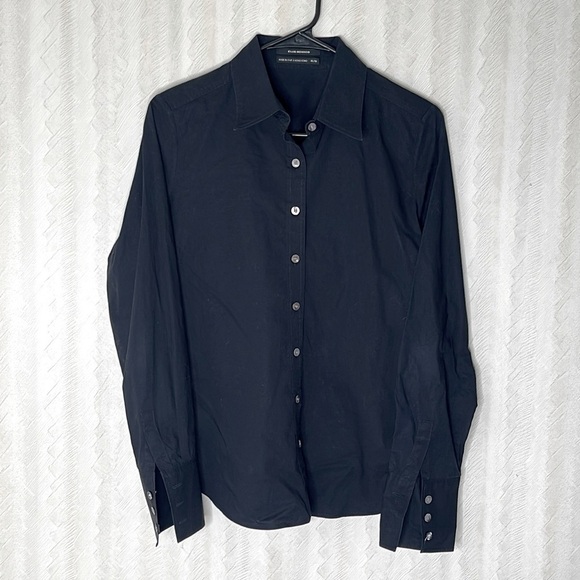 CLUB MONACO Solid Button Down Flannel Shirt Size M - Picture 2 of 4